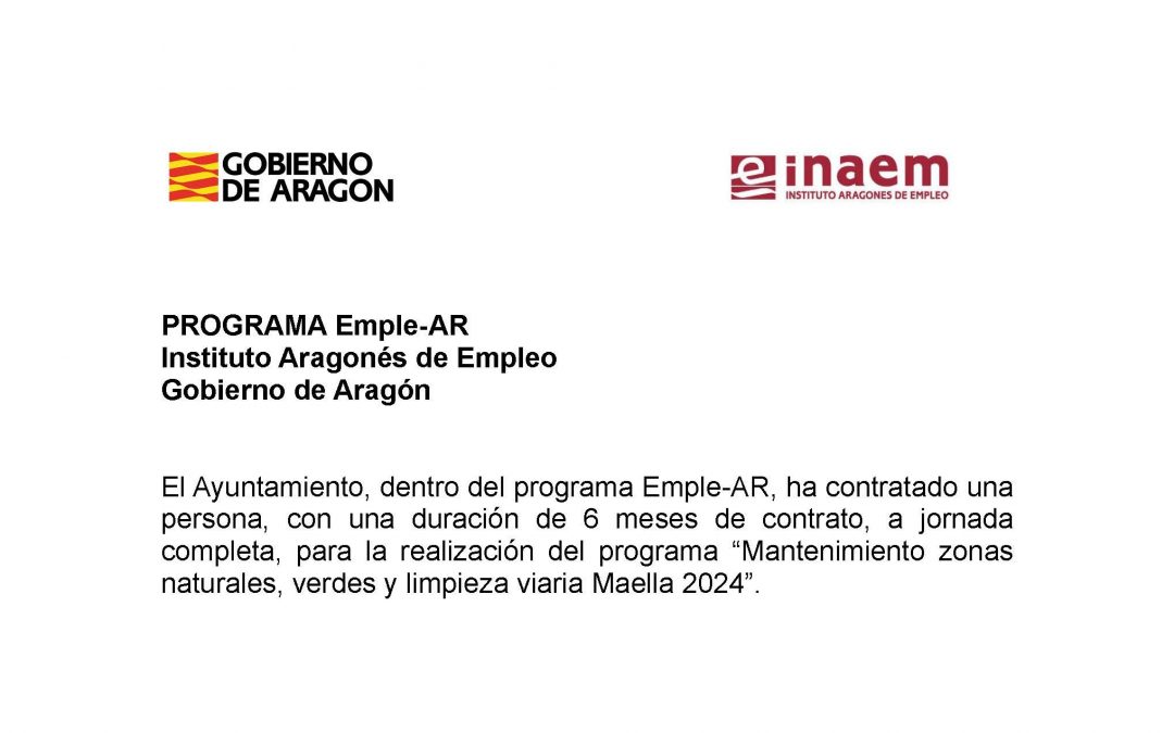 PROGRAMA Emple-AR Instituto Aragonés de Empleo Gobierno de Aragón