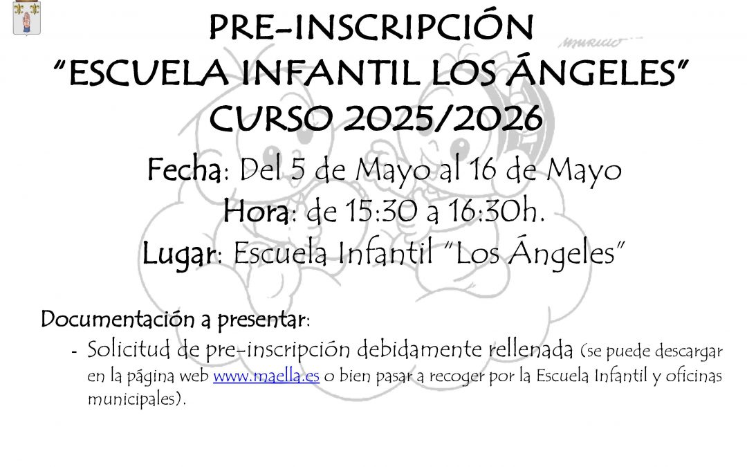 PRE-INSCRIPCIÓN «ESCUELA INFANTIL LOS ÁNGELES»