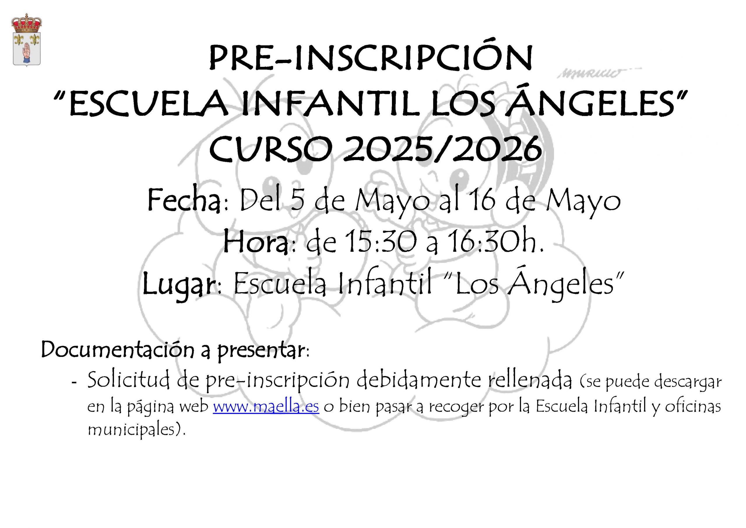 PRE-INSCRIPCIÓN «ESCUELA INFANTIL LOS ÁNGELES»