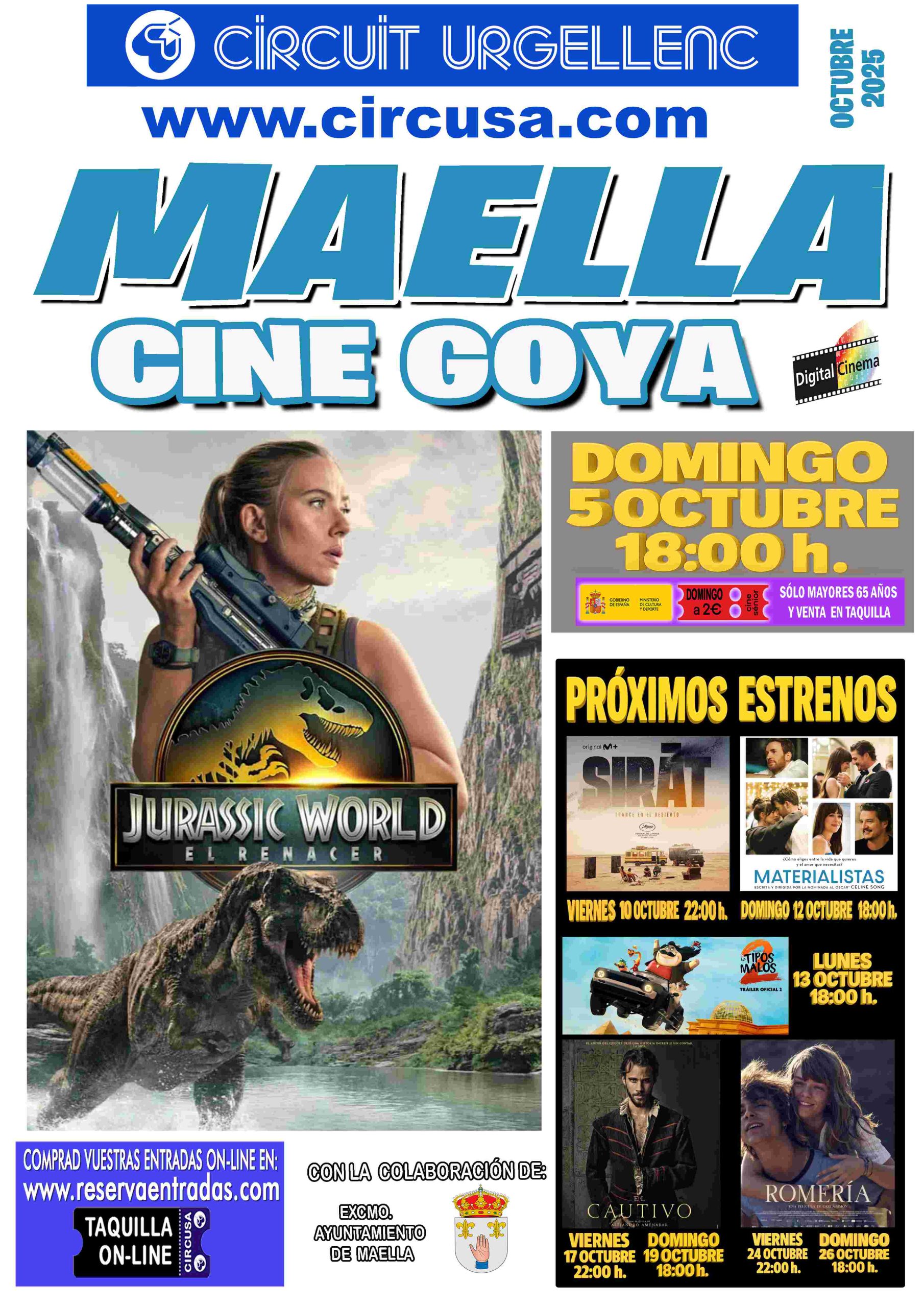 CINE -» JURASSIC WORLD EL RENACER»